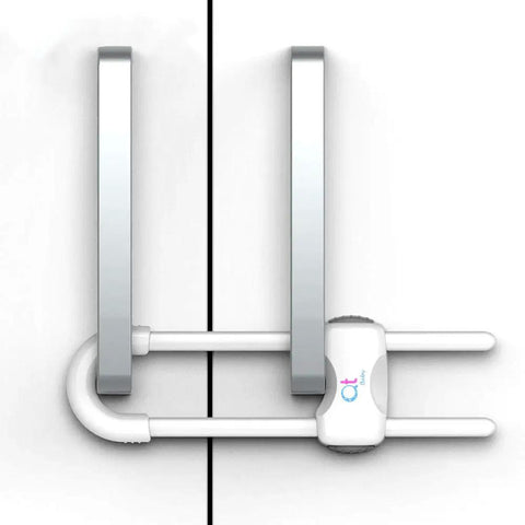 Smart Easy Install Baby Proofing Cabinet Locks For Drawers Fridge And Closets U Shaped Latches With Extra Secure Buttons Pack Of 6 White No Tools Needed Kidproof Safety For Busy Homes