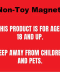 Warning label: Tiny 3x2mm Magnets Set With Storage Case For 3D Printing Crafts Miniatures And Small Models, not for children.