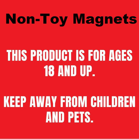 Warning label: Tiny 3x2mm Magnets Set With Storage Case For 3D Printing Crafts Miniatures And Small Models, not for children.
