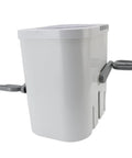 Manual Hand Crank Clothes Washer Portable Laundry Tumbler For RV Campers Apartments And Dorms Ditch The Plug No Electricity Needed Durable Plastic Tub side view with handle