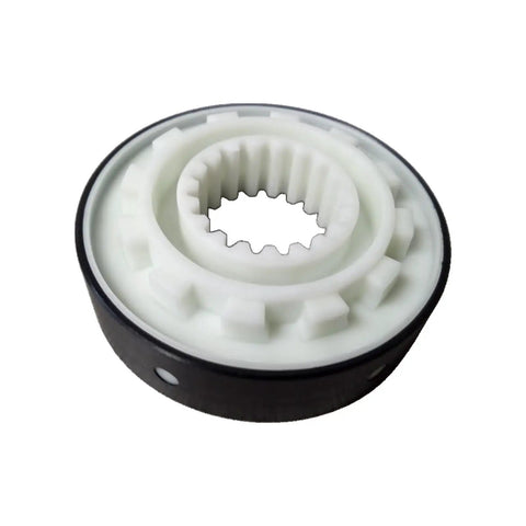Clutch Slider Assembly Kit For Washing Machines With Band Lock Ring Nut Black And White Transmission Sliding Component Replacement Parts Durable High Strength Wear Resistant For Easy One Time Install, top view