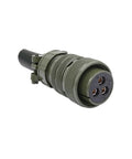 Side view of Military Grade Circular Connector 20-19 Socket MS3102 Plug 3106 20-19S, rugged and weatherproof MIL-C-5015 spec.