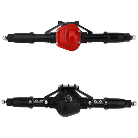 Beefed Up Aluminum Front And Rear Axle Set With Enhanced Shafts For 1 Tenth Axial SCX10 RC Crawler Upgrade Fits RC4WD D90 Easy Bolt On