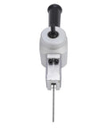 Versatile Sheet Nibbler Cutter Tool With 360 Degree Rotating Head For Electric Or Pneumatic Drills Precision Metal Wood Cutting Steel Stainless Plastic Lamina And Thin Material Heavy Duty Attachment front view showing drill attachment and cutting blade.