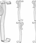 Six Pack Clear 2.5 Inch Window Blind Valance Clips Snap Right Onto Horizontal Blinds Heavy Duty Rigid Plastic Holders