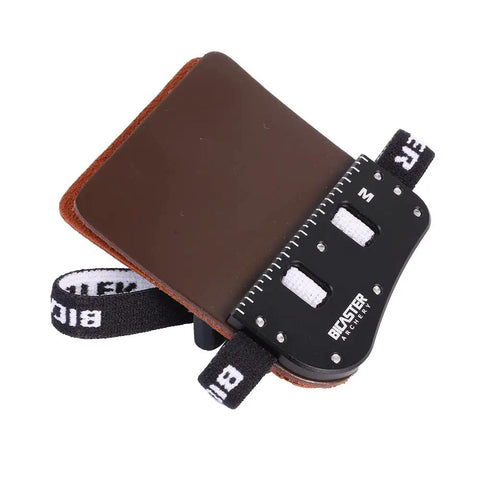 Barebow Finger Tabs With Cowhide Face And Aluminum Plate Large Right Handed Archery Tab Built For Barebow Action Radiused Edges