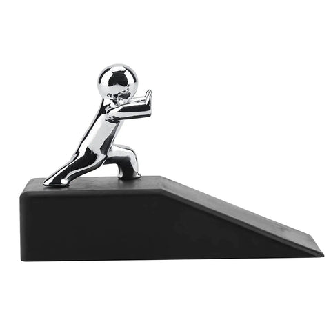 Non Slip Door Stopper With Rubber Base For Kid And Pet Safety At Home, Heavy Duty Anti Collision Door Stopper with metal figure.