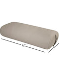 EZ Clean Standard Yoga Bolster Taupe Firm and Supportive Handmade in USA with Durable Eco Vinyl Wipes Down and Sanitizes