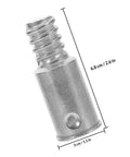 Awesome 2 Piece Aluminum Broom Tip Repair Kit With Threaded Rod Connectors For Fast Fix Of Broken Handles And Universal Stick Adapter Tools, silver 6.8 cm connector