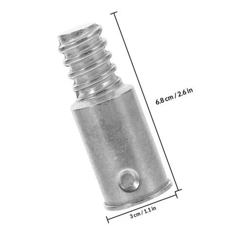 Awesome 2 Piece Aluminum Broom Tip Repair Kit With Threaded Rod Connectors For Fast Fix Of Broken Handles And Universal Stick Adapter Tools, silver 6.8 cm connector