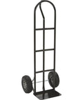 Heavy Duty Steel Pneumatic Hand Truck Dolly With 600 Lb Capacity For Moving Heavy Boxes And Equipment On Grass Gravel And Concrete, front view