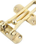WUUWCHODC Sliding Bolt Lock Gate Latch Security for Wooden Door Zinc Alloy, close-up of gold latch design with ball locking mechanism.