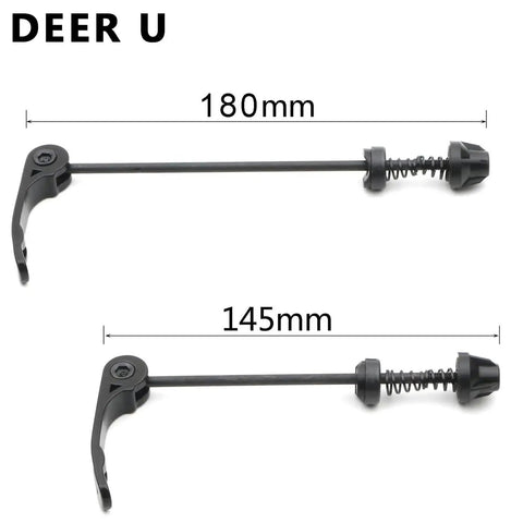 Mountain Bike Quick Release Skewers Front And Rear 145mm And 180mm Pair Black CNC Machined Alloy Levers Clip Bolts For Road And MTB