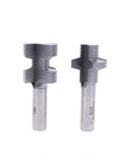 Wedge Tongue And Groove Router Bit Set Two Piece One And One Quarter Inch Diameter One And One Quarter Inch Cutting Length