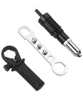 Pro Grade Car Cordless Rivet Gun Adapter Kit For Drill Universal Riveting Tool With Four Rivet Heads 2.4mm 3.2mm 4.0mm 4.8mm