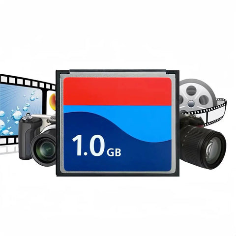 Badass 1GB CompactFlash Memory Card With Rugged Industrial Build And Lightning Fast Read Write Speeds For DSLR Cameras And Tech Gear featured with cameras and film.
