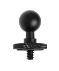 17mm Ball Head Converter With One Quarter Inch Universal Screw For Tripods Magnetic Suction Cup Car Mounts And Phone GPS Camera Brackets 360 Degree Panoramic Rotation Perfect For Multi Angle Shots, black aluminum adapter