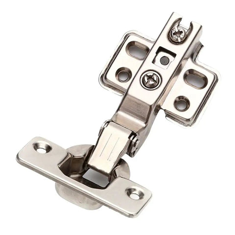 Heavy Duty Cabinet Hinge With 45 Degree Opening For Wardrobe And Furniture, Built Tough Hydraulic Steel Folding Door Hinge, Rustproof Silver Finish