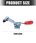 Two Pack 225D Horizontal Toggle Clamp Set showing 17cm size, sturdy steel construction with galvanized anti-rust finish.