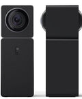 Front and side view of Full Coverage 360 Indoor Security Camera With Two Way Audio, 1080p HD Live Video, Night Vision, Motion Detection.