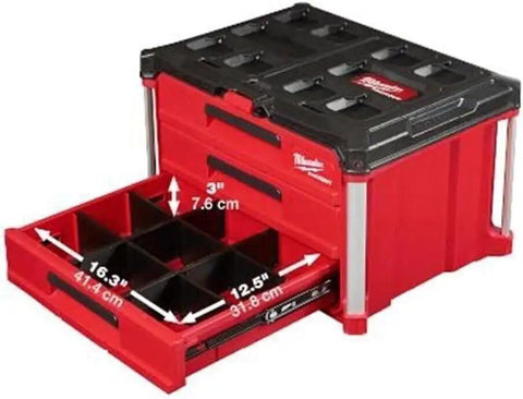 Heavy Hitter Three Drawer Tool Box With Locked Down Security Built For Job Sites Smooth Glide Compartment Holds Fifty Pounds Of Pro Gear Modular Hustle Rack For Tradesmen And Builders