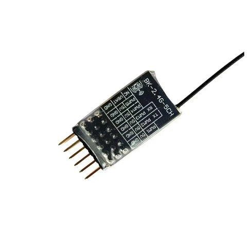 2.4G 5CH PWM ExpressLRS Receiver with 2.0dBi Copper Pipe Antenna for RC Drones, CRSF and PWM Protocol Support