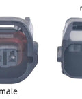 One Set Female With Wire Automotive Transducer Connector Straight Up Top Shelf Wiring Harness Adapter For Trucks And Cars Built Tight No Hassle Install Today: close-up of female and male connectors.