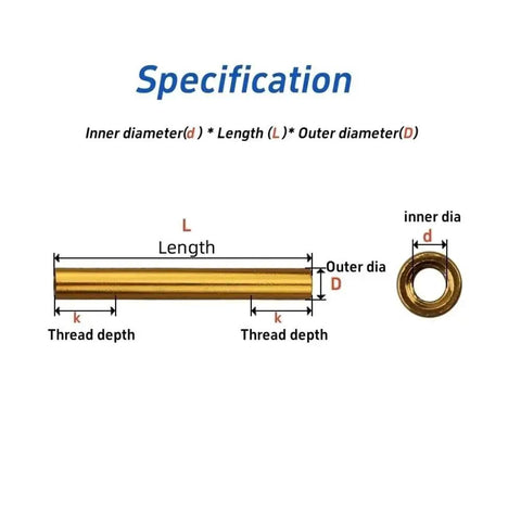 Specifications for Ten Piece M2 M2.5 Black Anodized Aluminum Standoff Spacer Kit, showing dimensions and threading details.