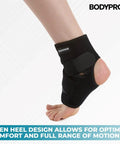 Breathable Neoprene Open Heel Ankle Support Brace With Adjustable Wrap for Pain Relief and Injury Prevention, one size fits 7.8 to 11 inches arch