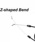 Heavy Duty Lawn Mower Clutch Cable Replacement 946-05105A Z-shaped bend with reinforced steel cable for easy installation.