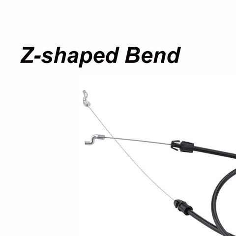 Heavy Duty Lawn Mower Clutch Cable Replacement 946-05105A Z-shaped bend with reinforced steel cable for easy installation.