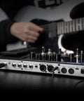 Musician using All In One Dope Guitar And Bass Multi Effects Pedal With Expression Input FX Loop MIDI Amp Modeling IR Cab Stereo Output