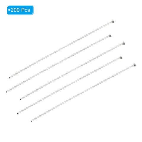 200 Pcs 70mm Stainless Steel Flat Head Pins For Jewelry Making DIY Friendly Bead Linking Earring Bracelet Necklace Pendants Supplies 22 Gauge Silver Great For Beads Wire No Fuss, 200 pcs silver flat head pins