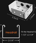 Pair Of Mini Blind Brackets For Low Profile White Window Blinds Headrail Holder Brackets Set Of 2 With 8 Screws Durable Steel