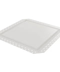 Seamless Flush Access Panel Cover Solid Steel 12 By 12 Inch White Paintable Wall Concealment Door with holes for easy installation.