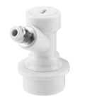 White gas inlet for Ball Lock Liquid Disconnect Kit For Homebrew Kegs, 1 Quarter MFL Thread Outlet with stainless swivel nut