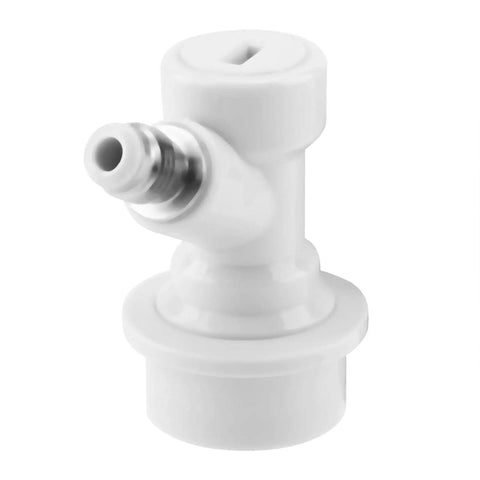 White gas inlet for Ball Lock Liquid Disconnect Kit For Homebrew Kegs, 1 Quarter MFL Thread Outlet with stainless swivel nut