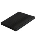 Heavy Duty CNC Accordion Guard Bellows Cover, Stretchable Rubber PVC Shield for Milling Machines, black accordion folds, side view.
