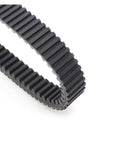Close-up of Top Notch V-Drive Transmission Belt For CFMoto Snyper 800 EX and Terralander 800 EFI, showing ribbed black design for durability.