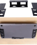 Top Rated Premium Heavy Duty Under Desk Laptop Mount Slick Stainless Steel Storage Shelf for easy installation with laptop.