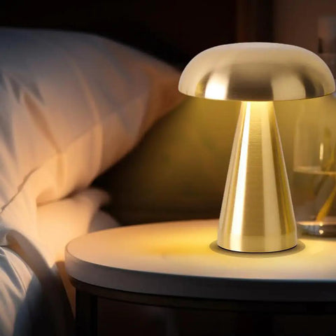 Portable Metal LED Table Lamp With Solar Power 3 Color Touch Sensor Rechargeable Desk Night Light 3 Brightness Levels bedside