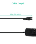 6 ft power cord for 8.4V Pool Blaster Charger For Catfish Li And Ultra Pool Vac Models, showing plug and AC/DC adapter
