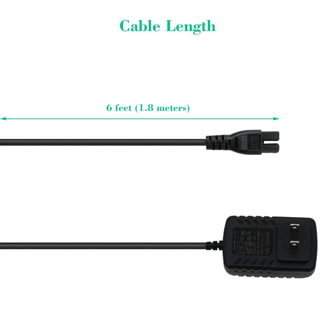 6 ft power cord for 8.4V Pool Blaster Charger For Catfish Li And Ultra Pool Vac Models, showing plug and AC/DC adapter