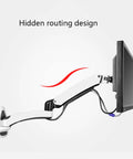 Desk Clearing Wall Mount Monitor Arm With Butter Smooth Mechanical Spring Adjustment Fits 12 To 27 Inch Screens with hidden routing design.