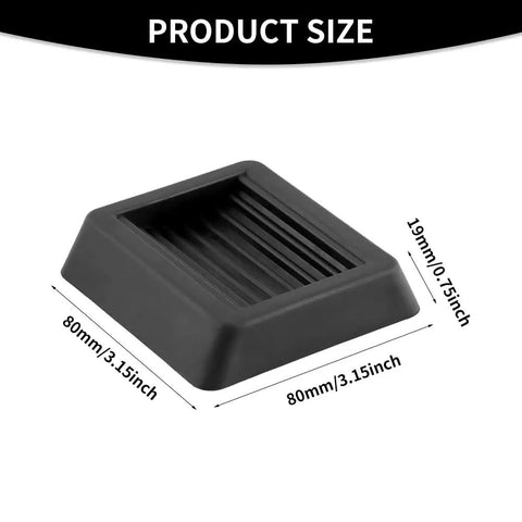 5 Pc Non Slip Furniture Pads Wheel Stoppers For Office Chairs And Couches Lock Down Heavy Furniture With Durable Rubber Grips, 80mm size.