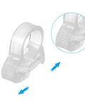 4 Pcs Clear Plastic Hose Clamps With Half Inch Interface Heavy Duty Double Snap Grip Ratcheting Adjustable Clamp