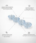 Clear Rubber Furniture Foot Pads For Hardwood Floors Hidden Cushions For Chair And Sofa Legs No Slip Protectors, pack of 4