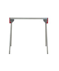 Heavy Duty Metal Sawhorse With Folding Legs, 1,000 Lb Per Pair Load Capacity, front view of metal and rubber design.