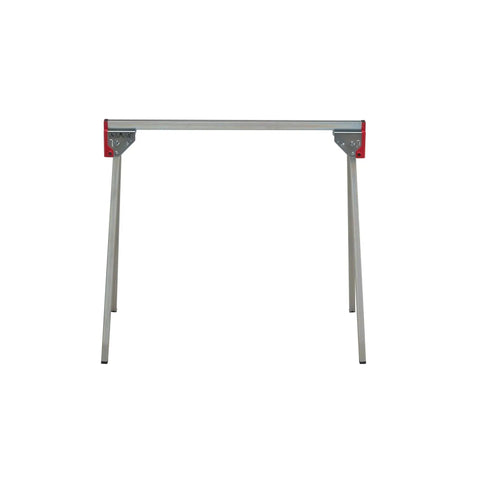 Heavy Duty Metal Sawhorse With Folding Legs, 1,000 Lb Per Pair Load Capacity, front view of metal and rubber design.