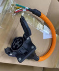 Built Tough Type 1 J1772 EVSE Inlet With 3.2 FT Level One And Two Charging Cable 16 Amp Electric Vehicle Socket Port close-up.